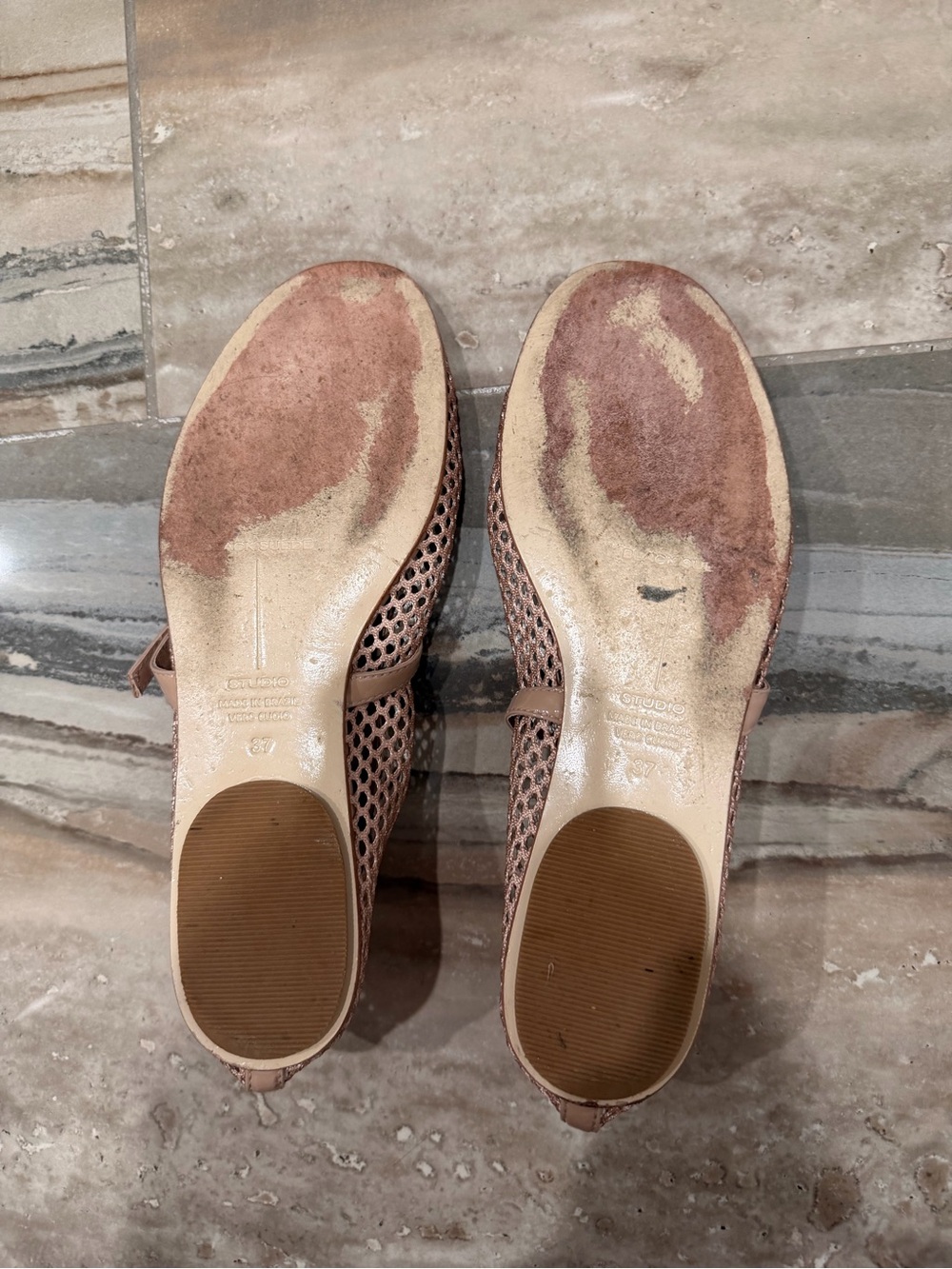 Breathable Mika Mary Jane Flat in Nude - Picture 5 of 6